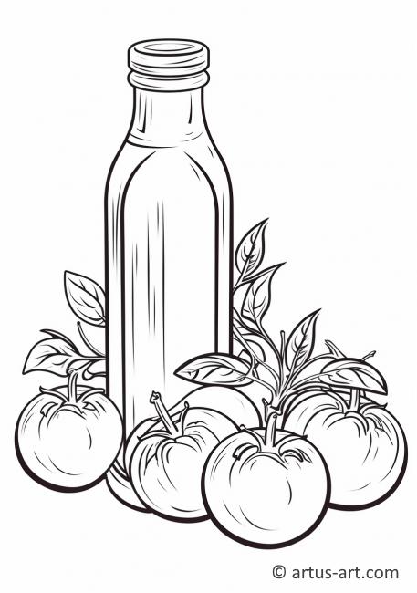 Tomato Sauce Coloring Page